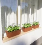 2130 Párkány, ablakpárkány, könyöklő Fa 30cm Beige Kültér