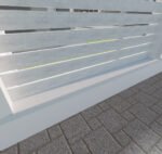 6530 Kerítésfedlap Kő Fehér 30cm0033
