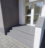 8430 Lépcsőlap Fa 30cm Antracit Homloklappal Kültér 1