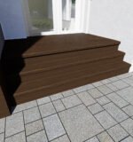8430 Lépcsőlap Fa 30cm Sötét tölgy Homloklappal Kültér 2