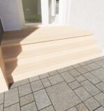 8430 Lépcsőlap homloklappal Fa 30cm Beige Kültér 1