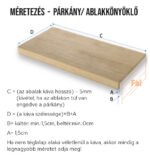 Méretezés ablakpárkány könyöklő 1
