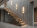 Moldau (2/98) Finom fésült Beton Falburkolat – Szürke