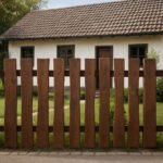 Dió szélezetlen betondeszka kerítés