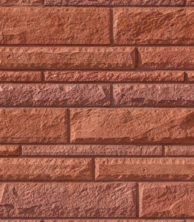 Ob (2/72 ) – Hasított Kőhatású Beton Falburkolat - terracotta