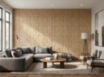 2/320 Hedge – Stilizált Levélmintás Beton Falburkolat - Beige